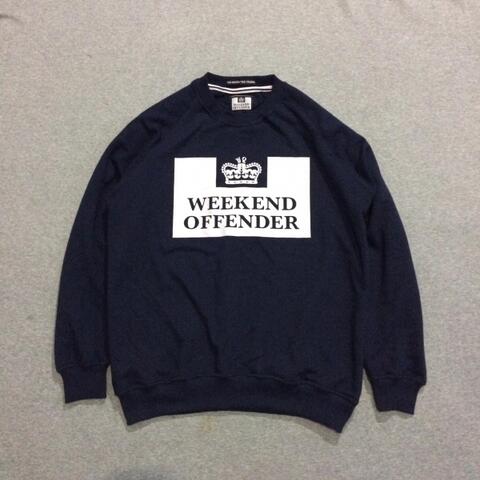 Crewneck Sweater Weekend Offender Navy Size M dan L