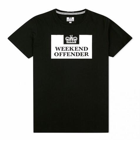 Kaos Weekend Offender Prison Black Size M dan L