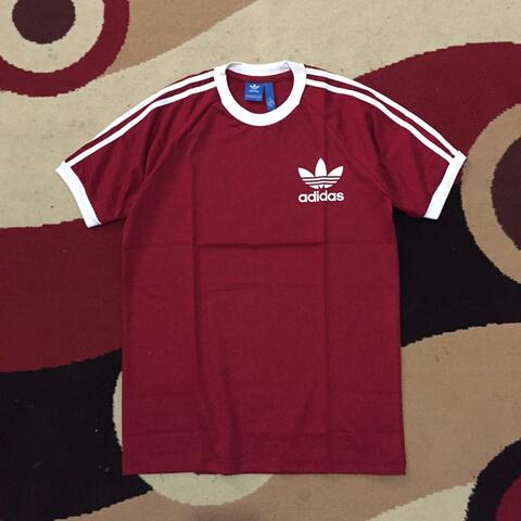 KAOS ADIDAS MAROON BEST SELLER SIZE M DAN L SUDAH LAKU BANYAKKK