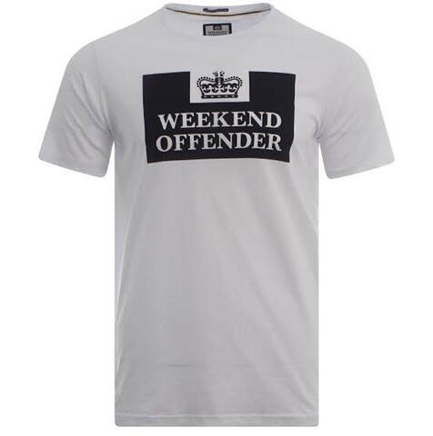 Kaos Weekend Offender Prison Putih Size M dan L