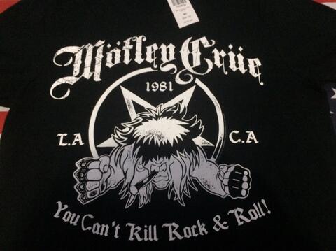 Kaos Band Motley Crue You Can’t Kill Rock & Roll T-Shirt not Vans Nike Adidas Puma