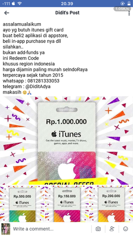 (TRUSTED&MURAH) IGC (iTunes Gift Card) indonesia, Jasa Belanja Satuan