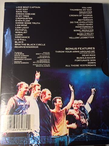 SALE NEW 2 DISC DVD ORIGINAL PEARL JAM LIVE AT THE GARDEN IMPORT REGION ALL
