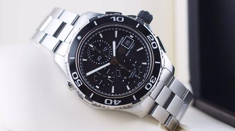 TAG HEUER AQUARACER 500M CHRONOGRAPH AUTOMATIC CERAMIC BEZEL STEEL 43MM
