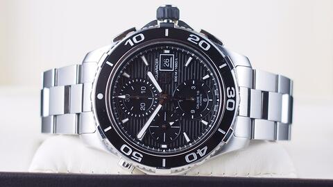 TAG HEUER AQUARACER 500M CHRONOGRAPH AUTOMATIC CERAMIC BEZEL STEEL 43MM