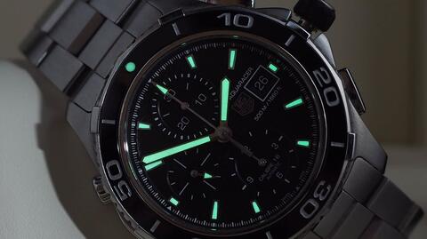 TAG HEUER AQUARACER 500M CHRONOGRAPH AUTOMATIC CERAMIC BEZEL STEEL 43MM