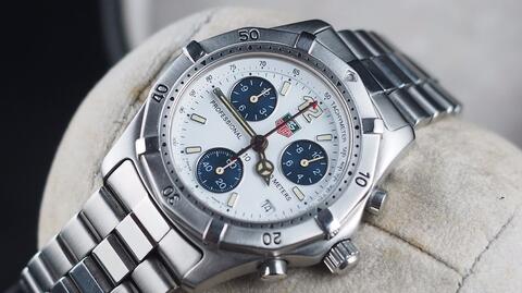 TAG HEUER PROFESSIONAL CHRONOGRAPH SS STEEL QUARTZ PANDA DIAL 39MM