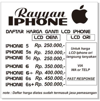 Promo Service Iphone atau Android