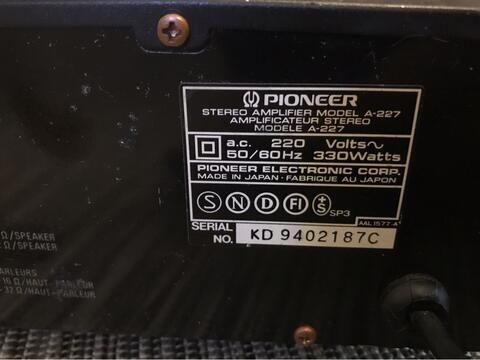 Pioneer A 227