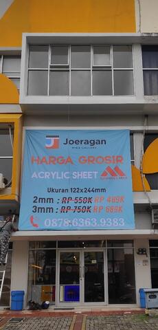 Acrylic Hitam / Warna 6mm 122x244cm Tangerang Joeragan Mika Akrilik