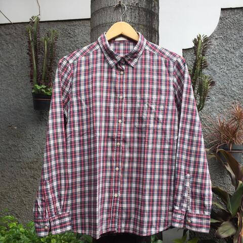  Jual  KEMEJA FLANNEL KOTAK2 PLAID  BUTTONDOWN SHIRT UNIQLO  