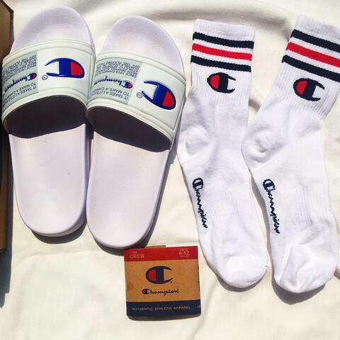 Champion Slides Rally Pro SS19 White Sendal Sandal Champion Rally Pro SS19 Putih