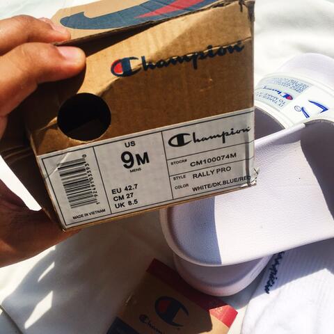 Champion Slides Rally Pro SS19 White Sendal Sandal Champion Rally Pro SS19 Putih