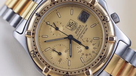 TAG HEUER 2000 PROFESSIONAL CHRONOGRAPH QUARTZ TWO TONE 39MM