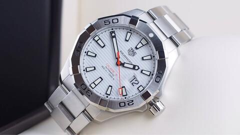 TAG HEUER AQUARACER 300M AUTOMATIC CALIBRE 5 WHITE DIAL 43MM