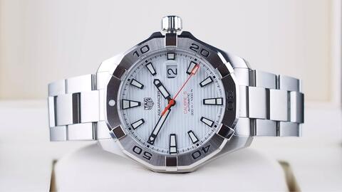 TAG HEUER AQUARACER 300M AUTOMATIC CALIBRE 5 WHITE DIAL 43MM