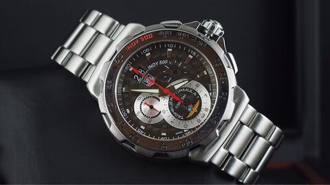 TAG HEUER FORMULA 1 INDY 500 CHRONOGRAPH QUARTZ GREY DIAL 44MM