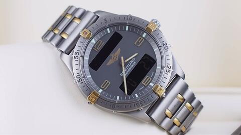 BREITLING AEROSPACE TITANIUM QUARTZ GREY DIAL 40MM