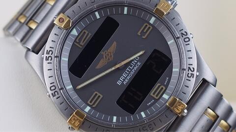 BREITLING AEROSPACE TITANIUM QUARTZ GREY DIAL 40MM