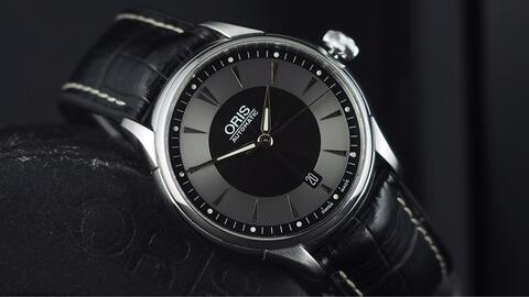 ORIS ARTELIER DATE AUTOMATIC BLACK GREY DIAL 40MM