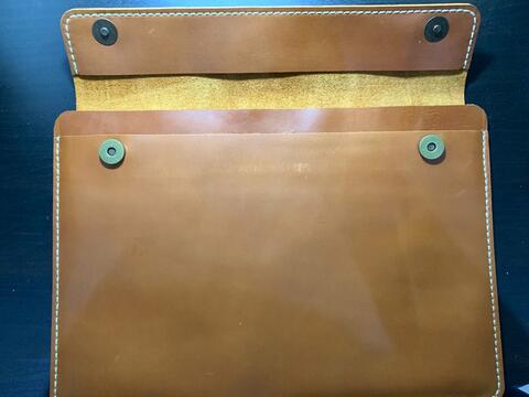Leather Sleeve Genuine for MacBook 13 inch and iPad - Brown Tan