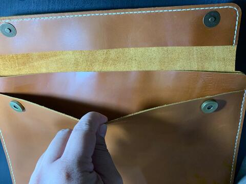 Leather Sleeve Genuine for MacBook 13 inch and iPad - Brown Tan
