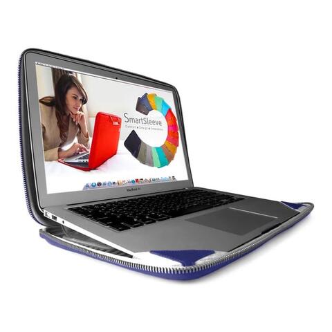 COZI Smart Sleeve Aniline Leather for Macbook Pro 13” 2017 -Blue De
