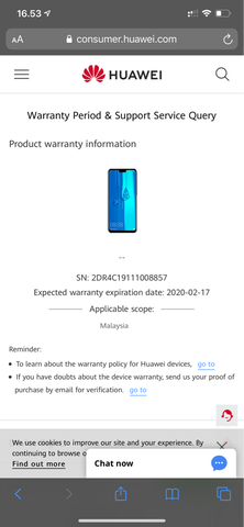 Huawei Y9 2019 4/64 kirin 710 GPU turbo quad camera