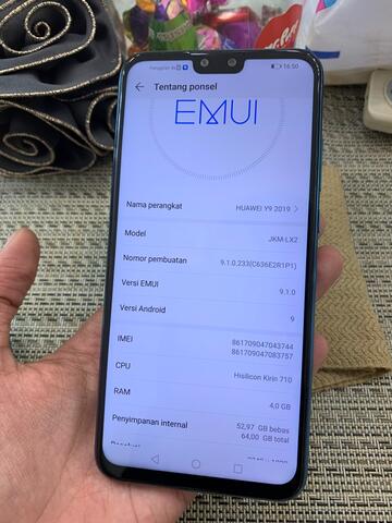 Huawei Y9 2019 4/64 kirin 710 GPU turbo quad camera