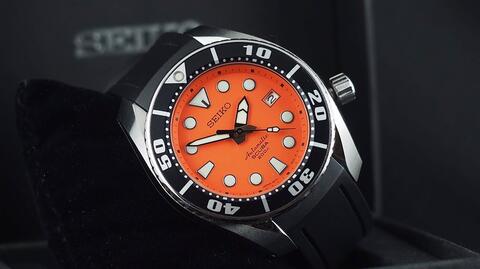 SEIKO SUMO DIVER AUTOMATIC ORANGE DIAL SBDC005 STEEL 45MM