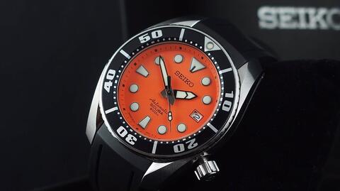 SEIKO SUMO DIVER AUTOMATIC ORANGE DIAL SBDC005 STEEL 45MM