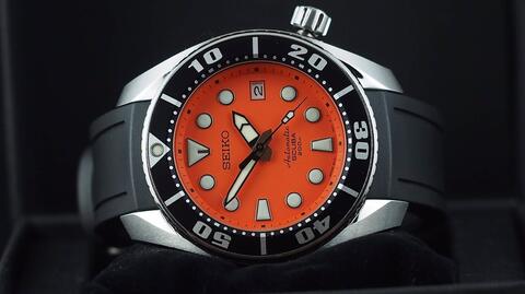 SEIKO SUMO DIVER AUTOMATIC ORANGE DIAL SBDC005 STEEL 45MM