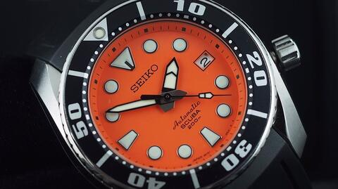 SEIKO SUMO DIVER AUTOMATIC ORANGE DIAL SBDC005 STEEL 45MM