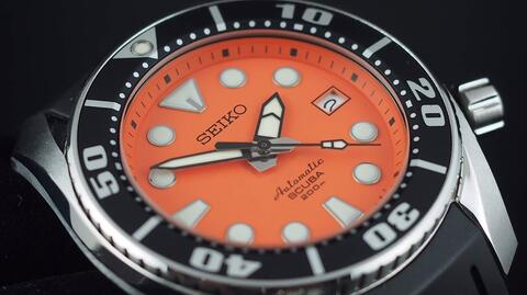 SEIKO SUMO DIVER AUTOMATIC ORANGE DIAL SBDC005 STEEL 45MM
