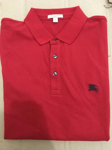 burberry red polo