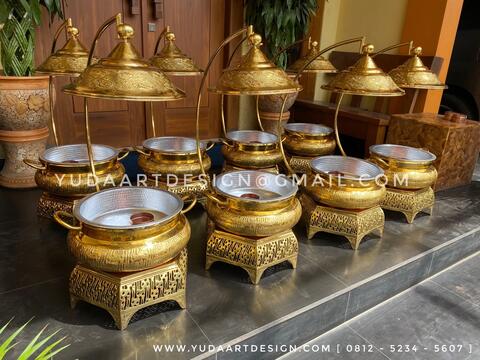 Chaffingdish Kuningan ( Pemanas Makanan Catering ) D40 cm