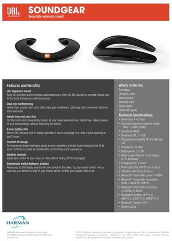 JBL soundgear wearable wireless speaker garansi resmi IMS INDONESIA