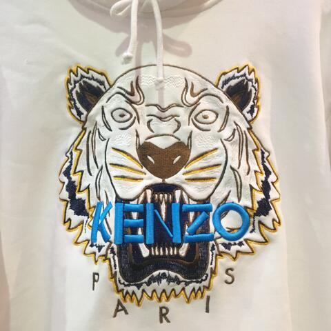 Jaket / Hoodie Kenzo Tiger Logo Vanilla Blue White