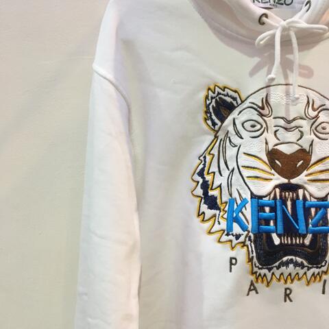 Jaket / Hoodie Kenzo Tiger Logo Vanilla Blue White
