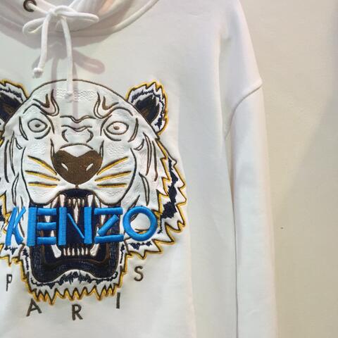 Jaket / Hoodie Kenzo Tiger Logo Vanilla Blue White