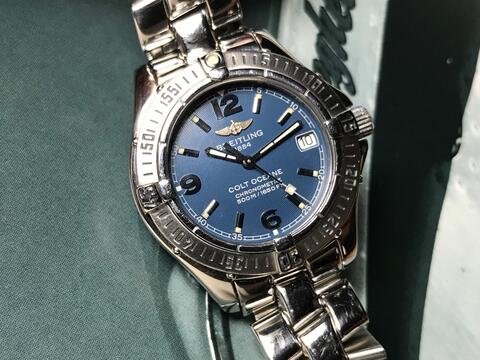 ORIGINAL BREITLING LADIES COLT OCEANE QUARTZ 34MM