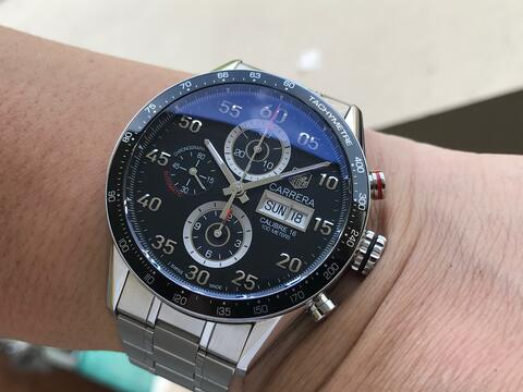 ORIGINAL TAG HEUER CARRERA AUTOMATIC CHRONOGRAPH DAY DATE CAL16 43MM