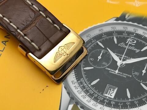 ORIGINAL BREITLING NAVITIMER MONTBRILLIANT EDT CHRONOGRAPH 18KRG 44MM