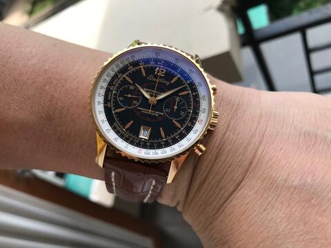 ORIGINAL BREITLING NAVITIMER MONTBRILLIANT EDT CHRONOGRAPH 18KRG 44MM
