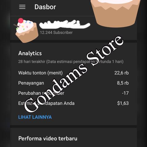Channel YouTube 10K Subscriber ++ MURAH