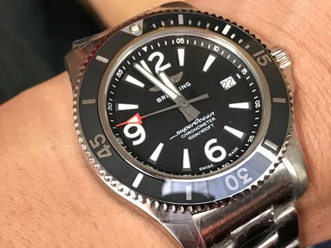 ORIGINAL BNIB BREITLING SUPEROCEAN II AUTOMATIC BLACK 42MM