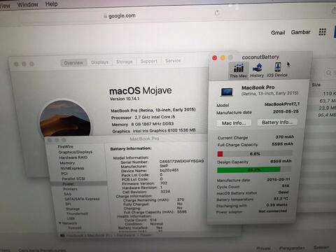 MacBook Pro 13 inch MF840 SSD 256GB