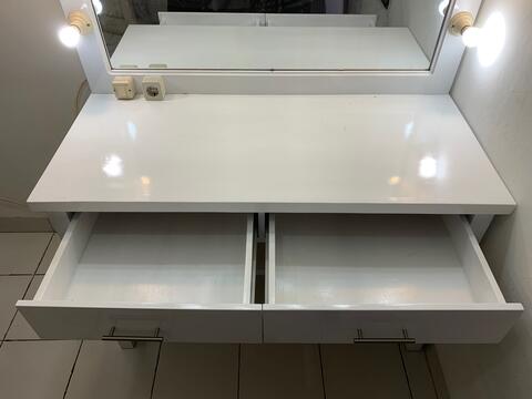 meja rias / makeup / vanity mirror MUA bahan kayu jati belanda