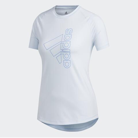 Adidas Badge of Sport Tee Blue Women 100% Original F