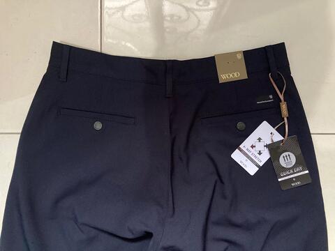 Wood celana panjang casual navy size 30 slim fit stretch